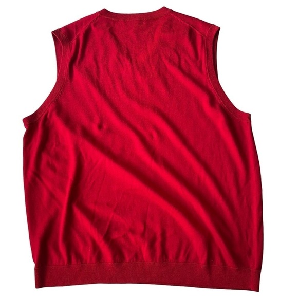 Hart Schaffner Marx Men’s Size 3XLT Tall Merino Wool Sweater Vest Red NWT - Picture 4 of 5